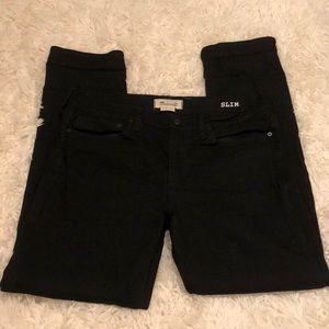 Madewell jeans, Black, slim cut